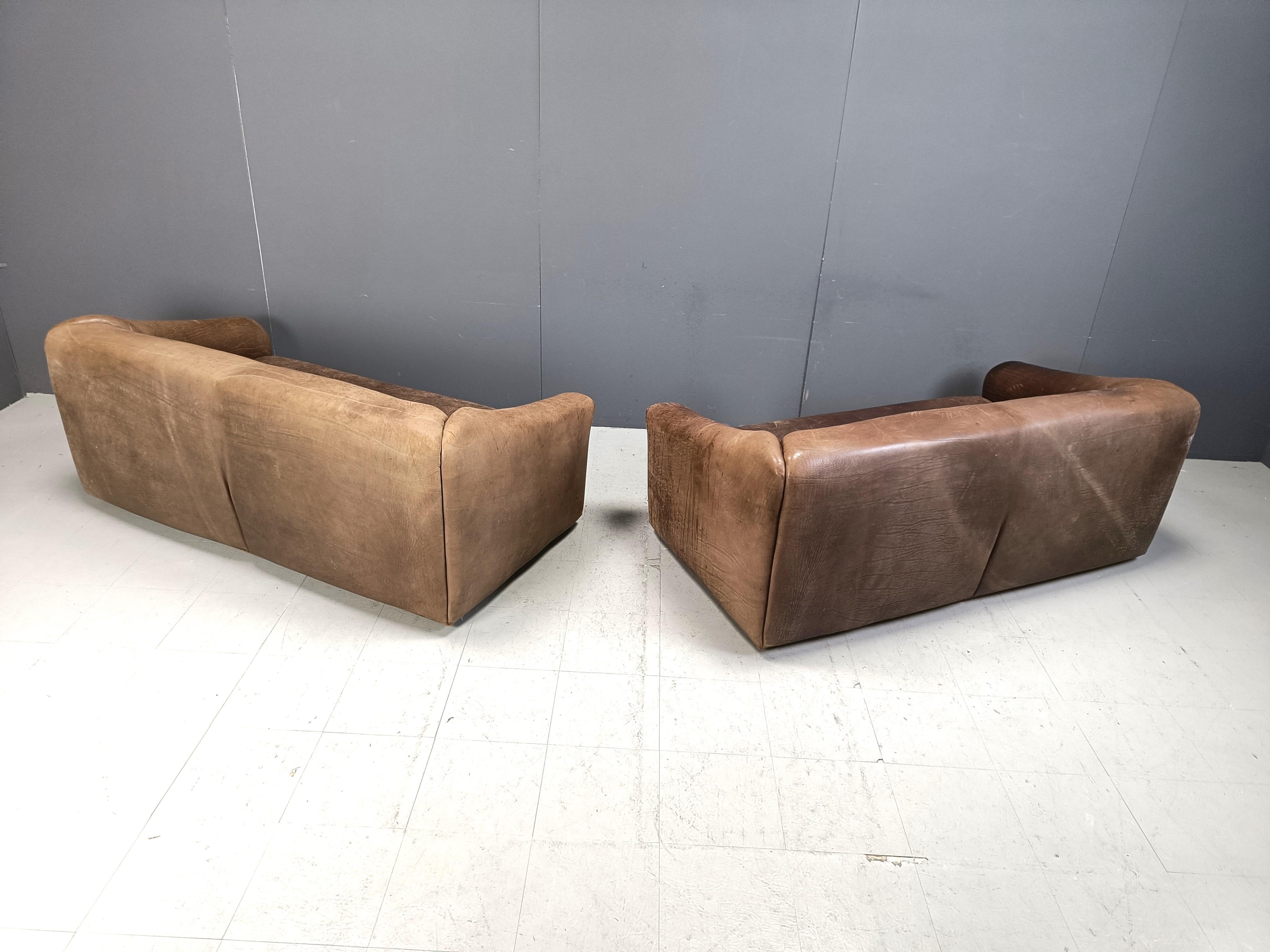 Pair of vintage DS47 sofa by Desede, 1970s 2