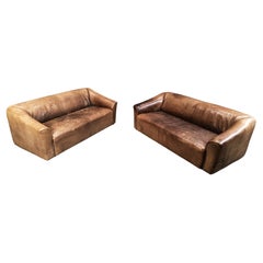 Pair of vintage DS47 sofa by Desede, 1970s