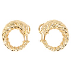 Pair of Vintage Ear Clips in Yellow Gold