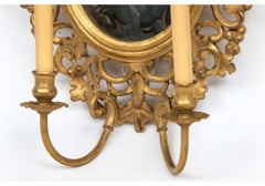Coppia di lampade elettrificate d'epoca in legno dorato in stile barocco #2