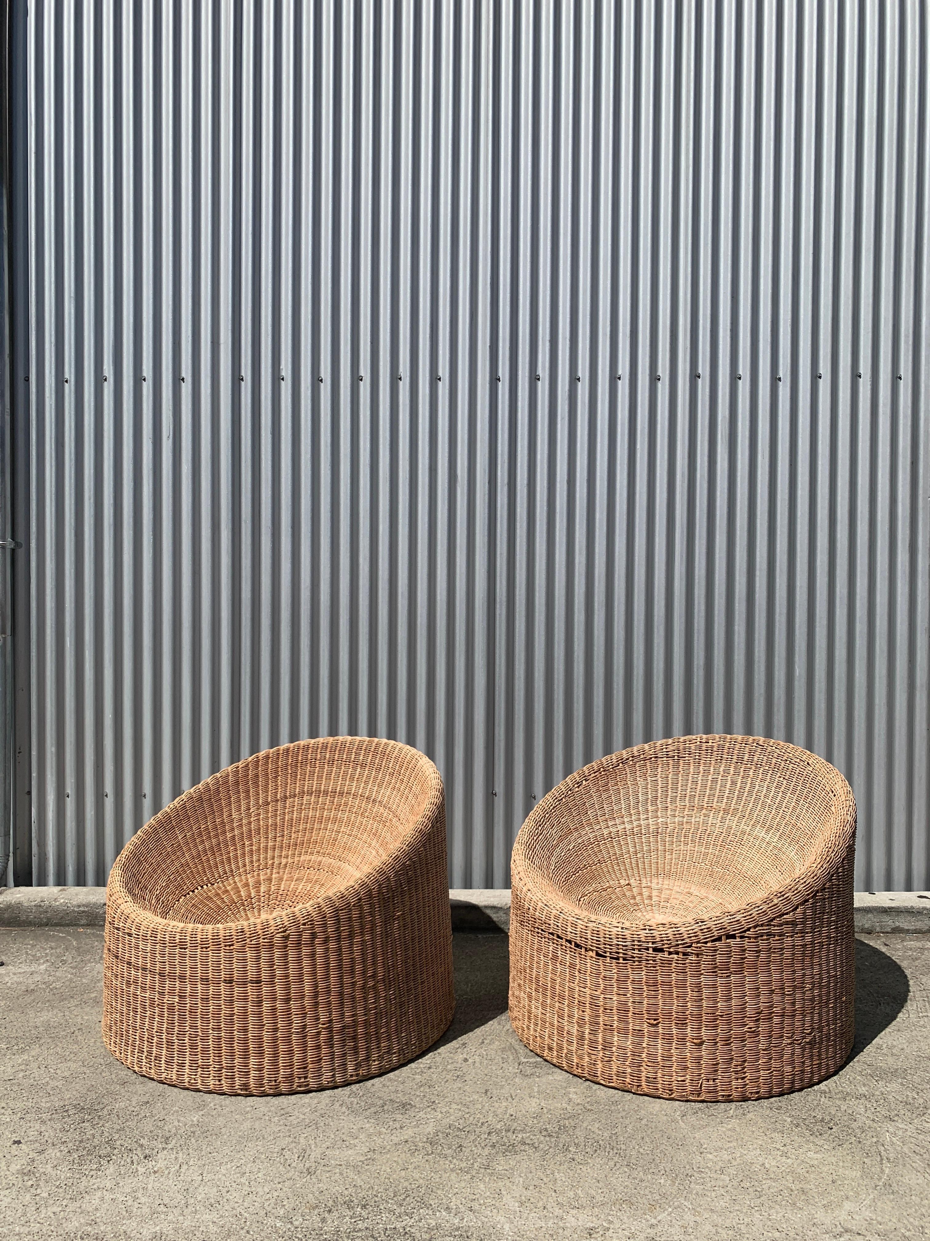 Made from woven rattan, bamboo and rawhide joinery. Eero Aarnio's classic elephant boot chair adds charm and elegance to your space while providing an unexpected level of comfort to the user.