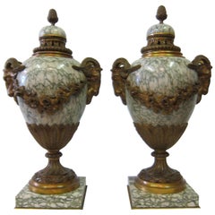 Pair of Vintage Empire & Ormolu Urns, circa 1860s