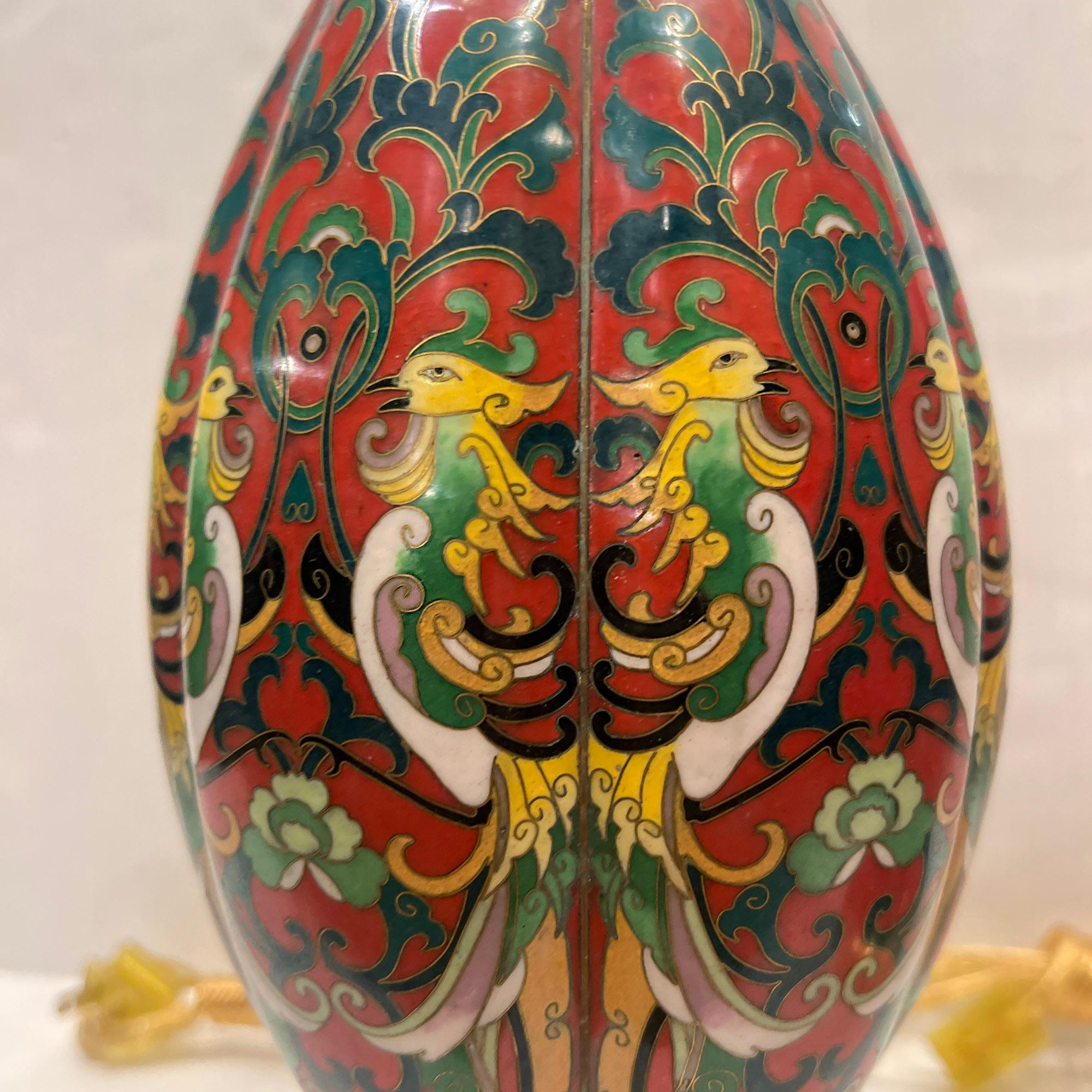 Paire de lampes vintage en émail Bon état - En vente à New York, NY