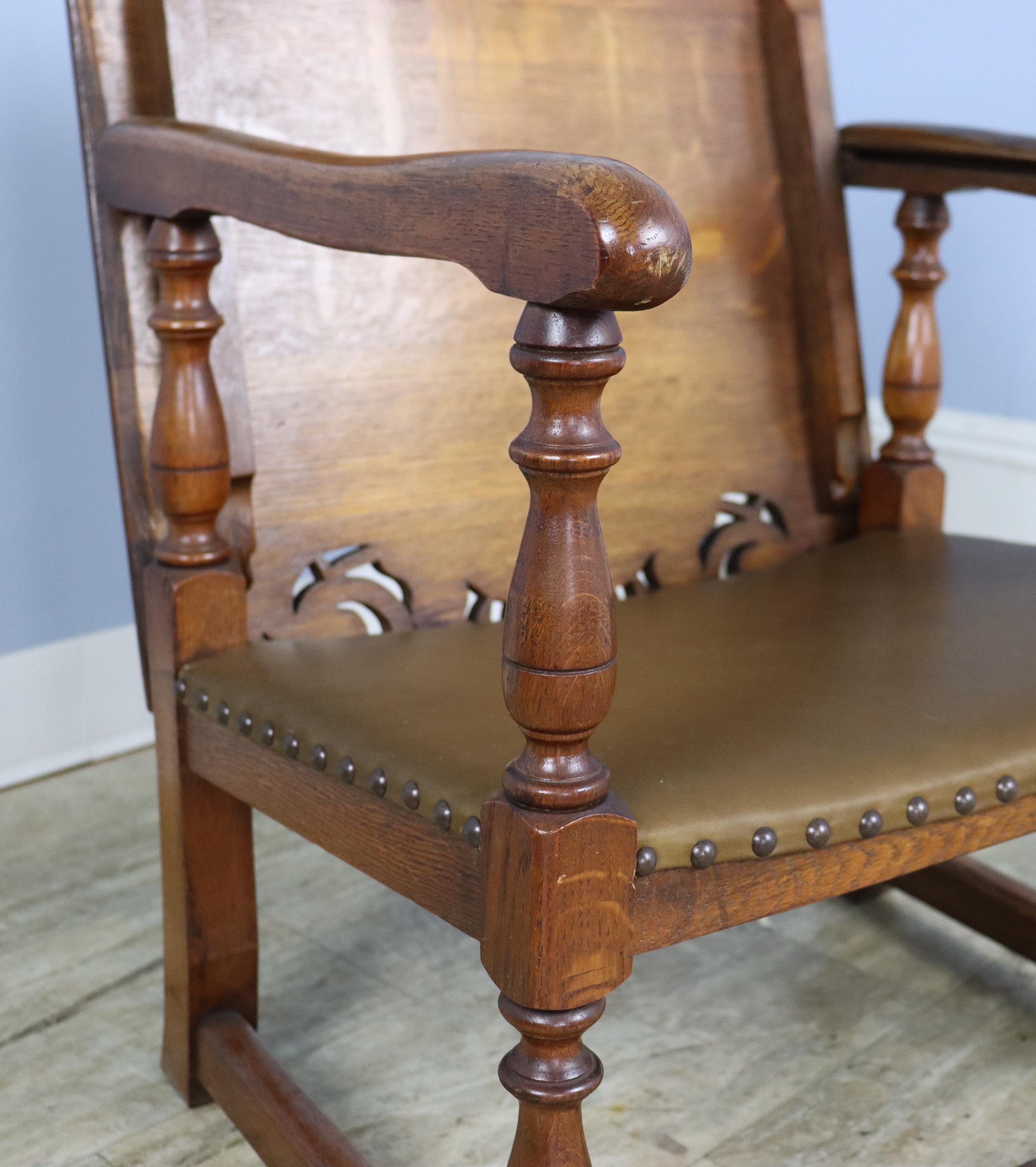 20th Century Pair of Vintage English Oak Metamorphic Chairs