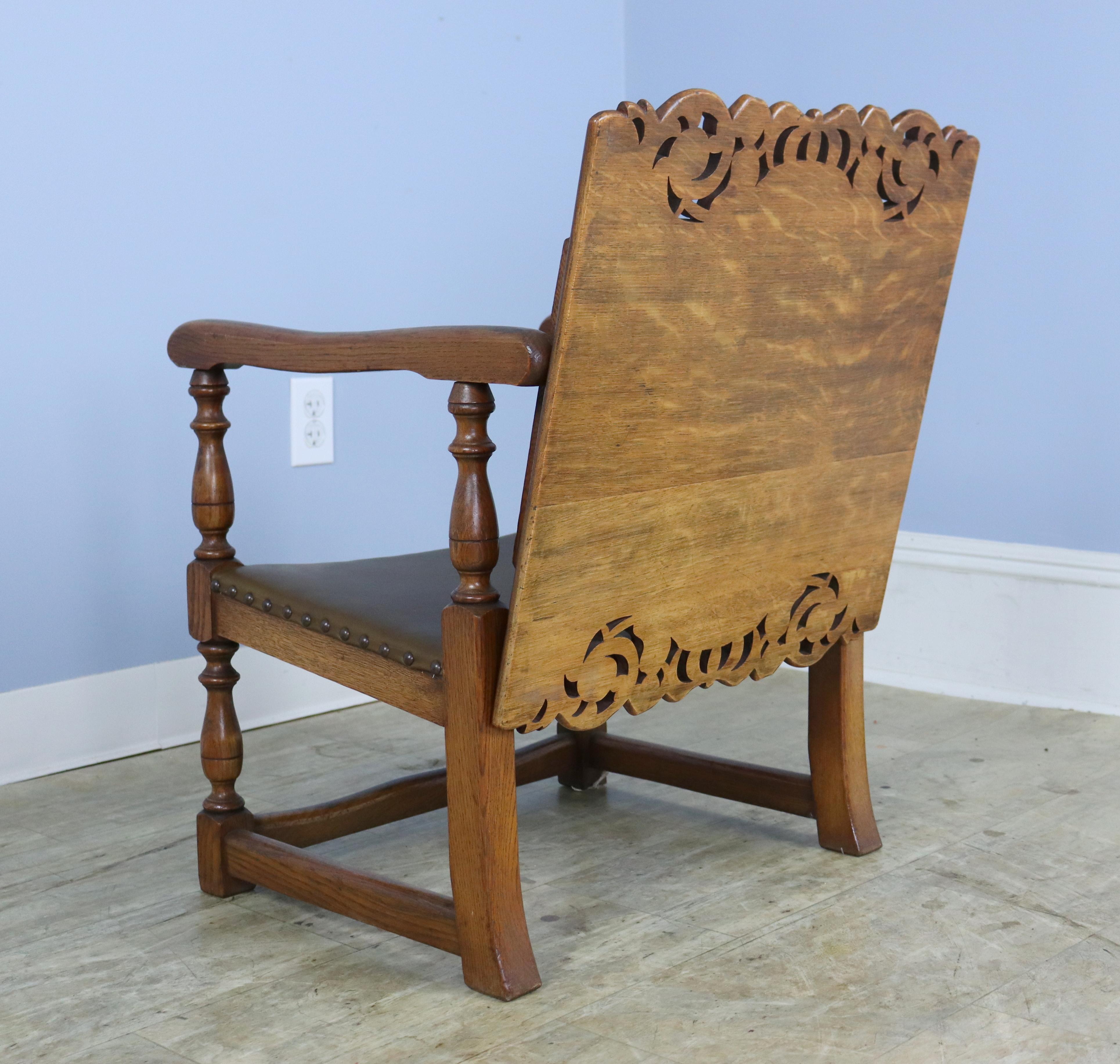 Pair of Vintage English Oak Metamorphic Chairs 3