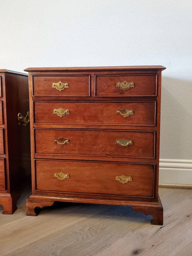 Pair of Vintage English Regency Campaign Style Chests 2