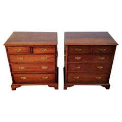 Pair of Vintage English Regency Campaign Style Chests