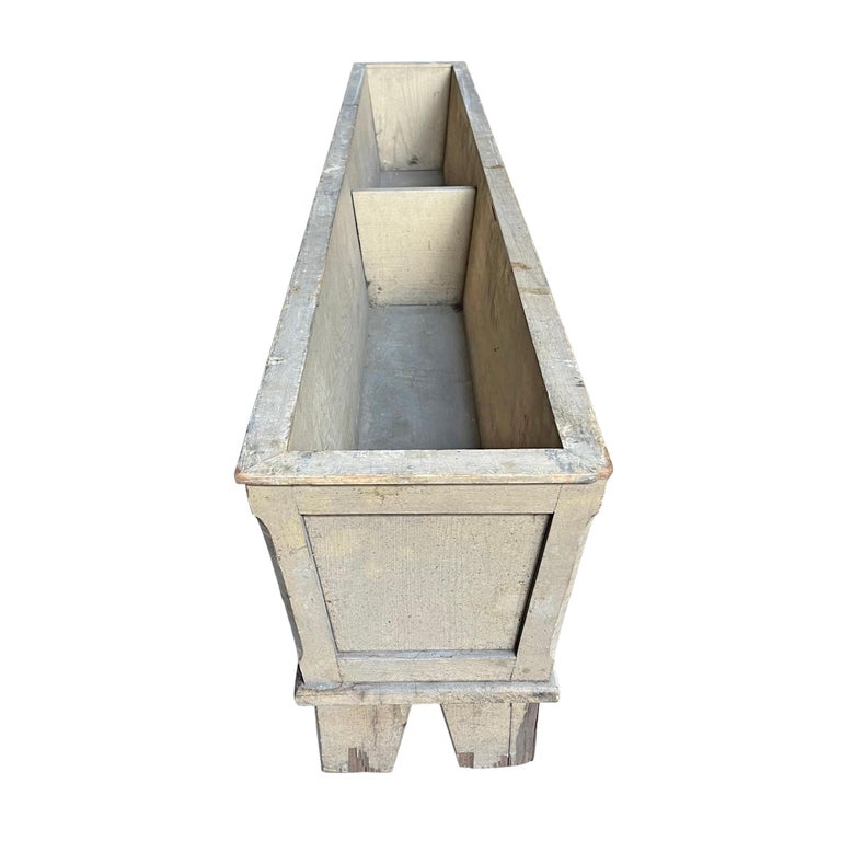 Pair of Vintage English Wood Planter Boxes For Sale at 1stDibs
