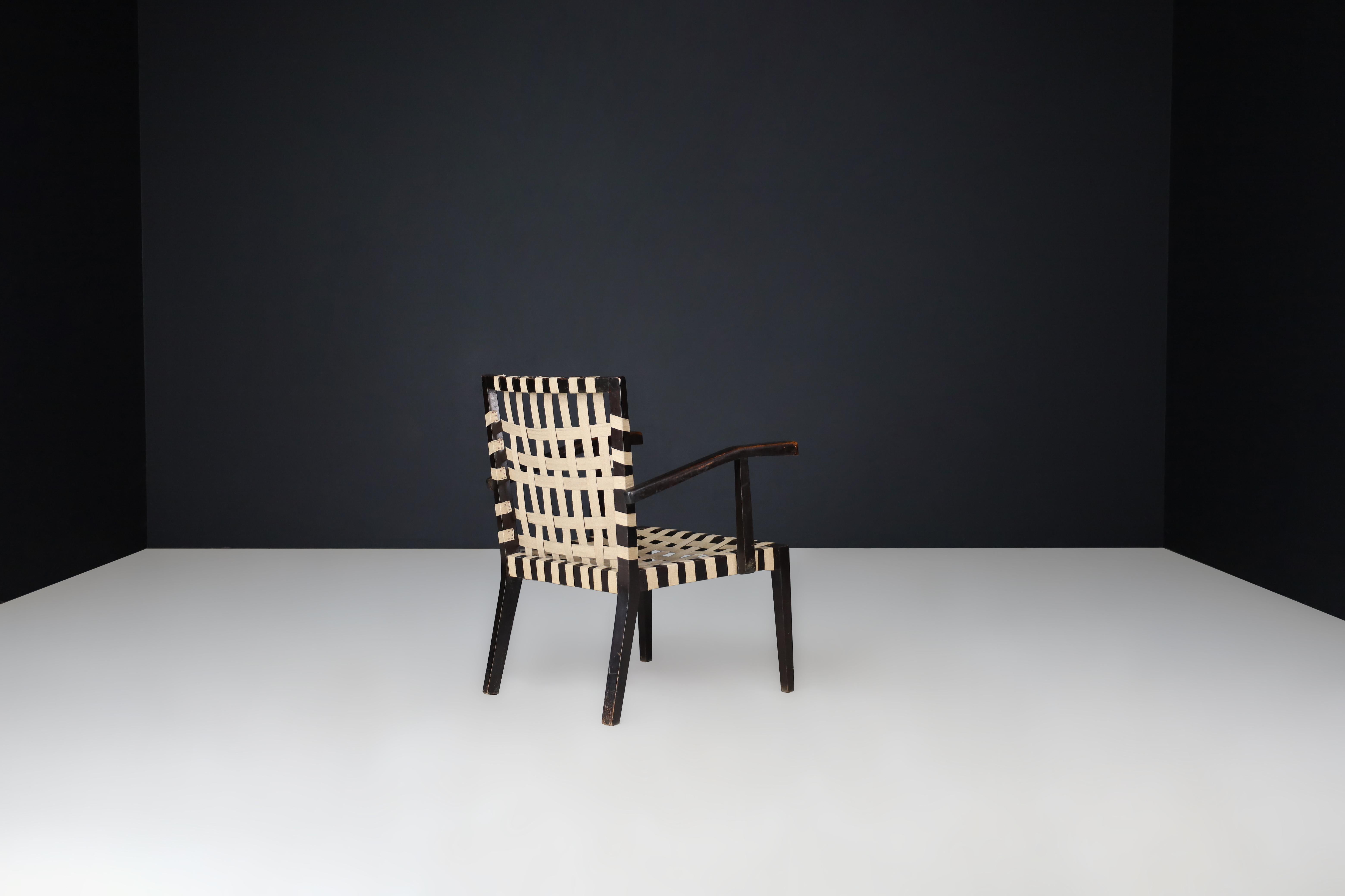 Pair of Vintage European Modernist Armchairs, c. 1930s–1950s For Sale 11