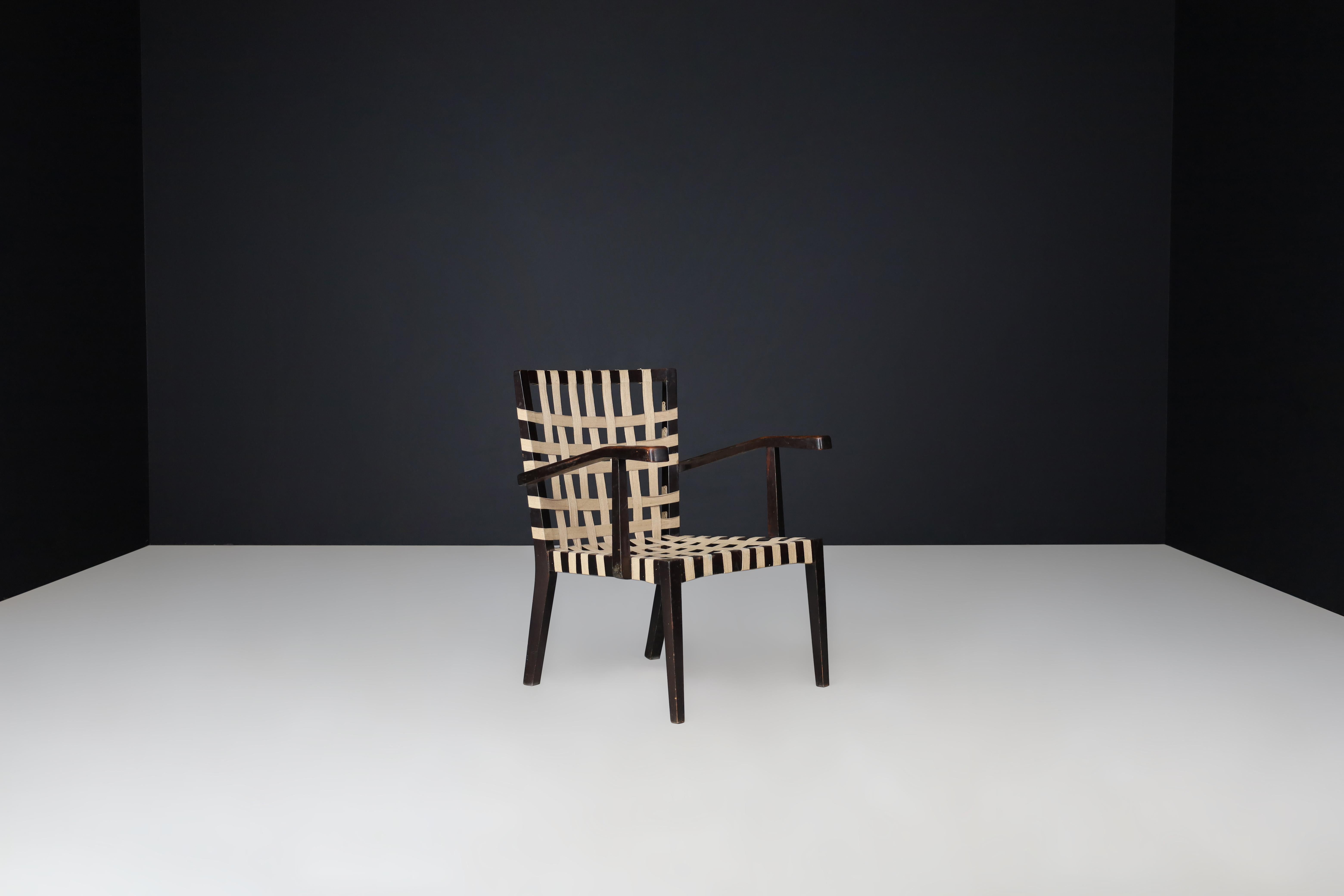 Pair of Vintage European Modernist Armchairs, c. 1930s–1950s For Sale 12