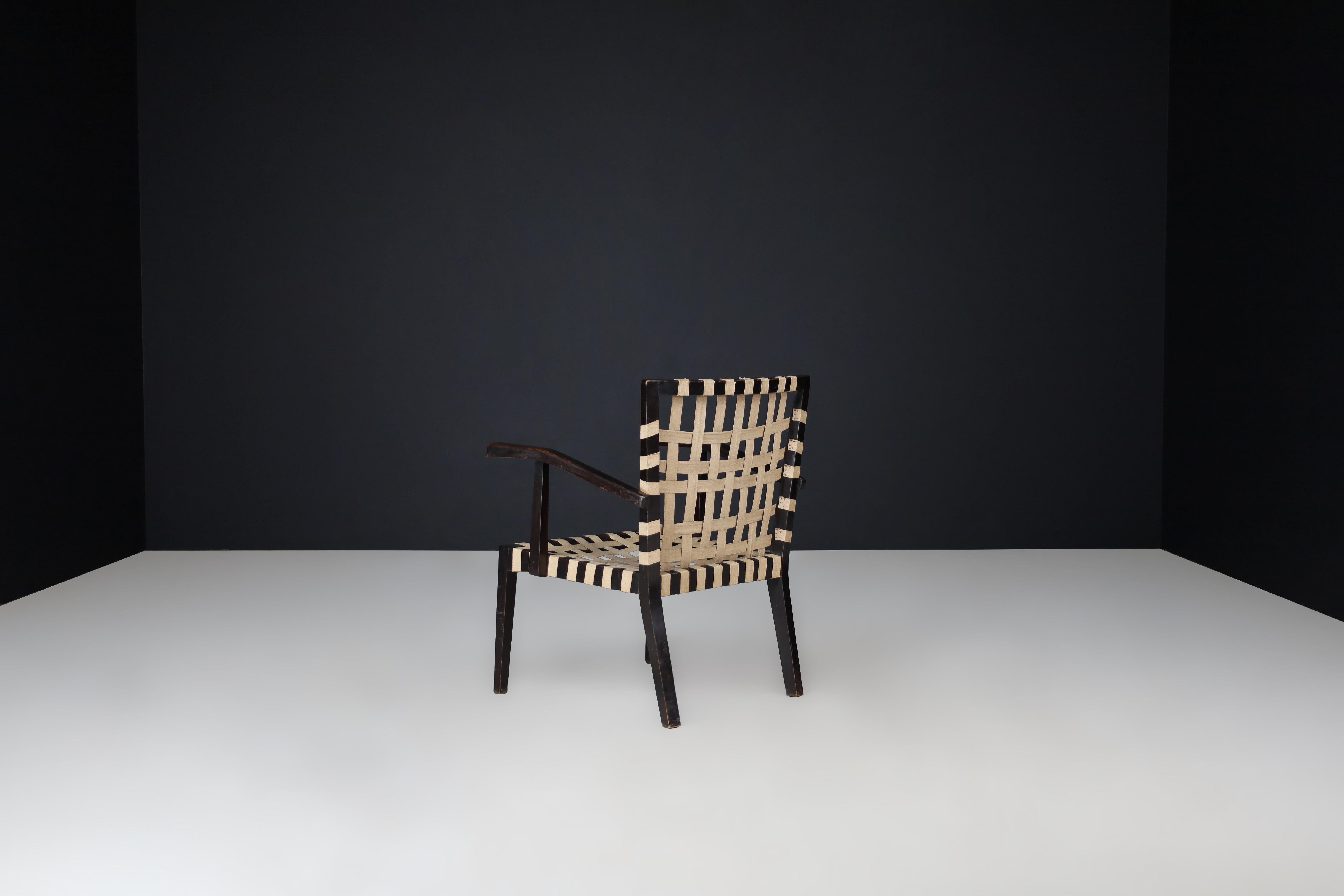 Pair of Vintage European Modernist Armchairs, c. 1930s–1950s For Sale 13