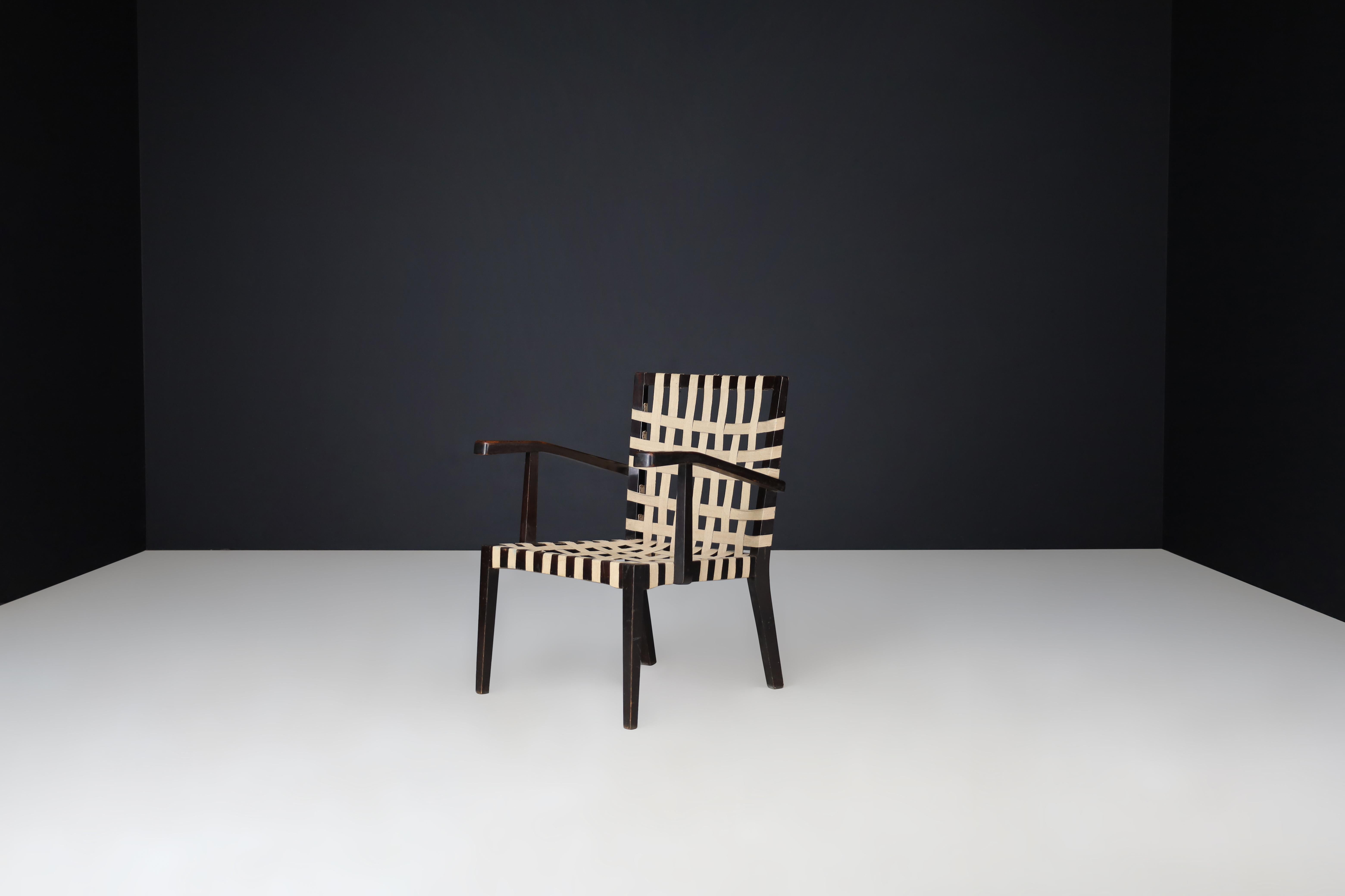 Pair of Vintage European Modernist Armchairs, c. 1930s–1950s For Sale 14