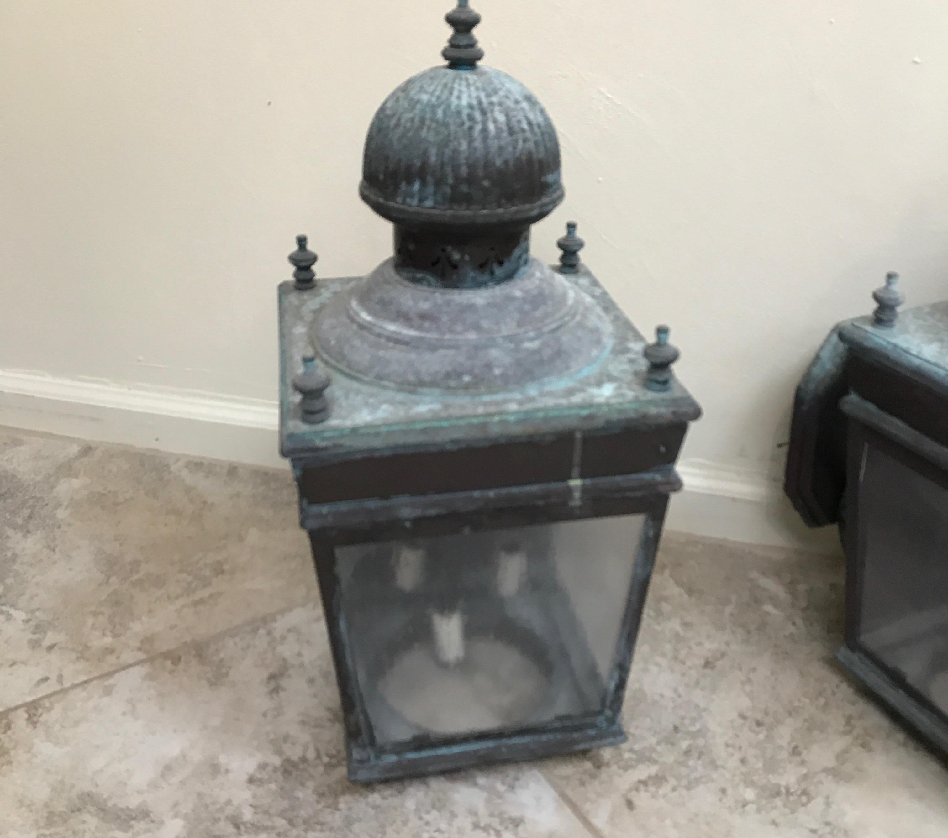 Pair of Vintage Exterior Lanterns 1