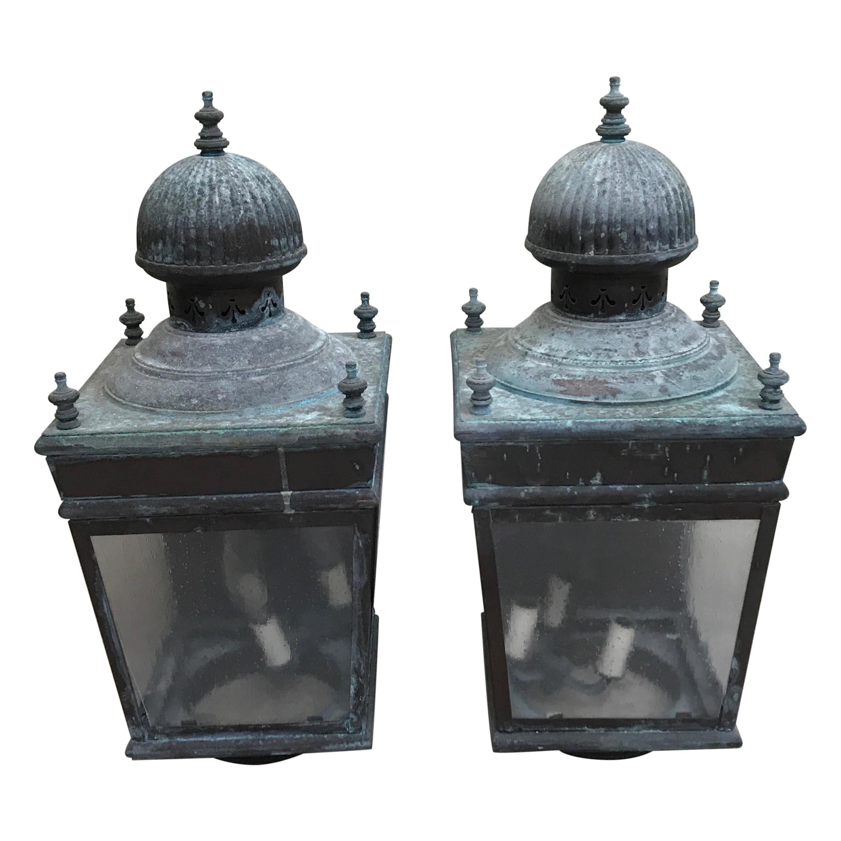 Pair of Vintage Exterior Lanterns