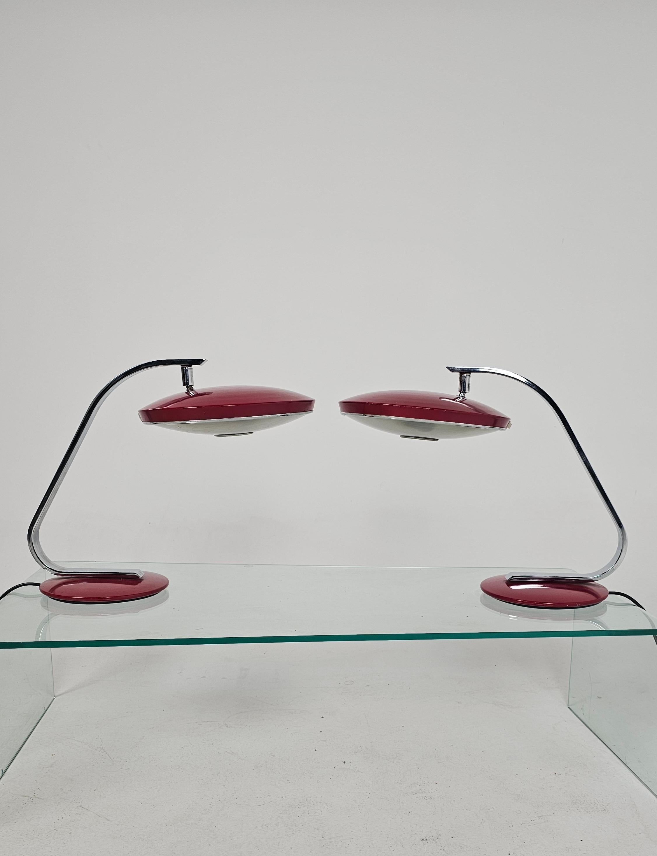 Paire de lampes de table vintage Fase en vente 4