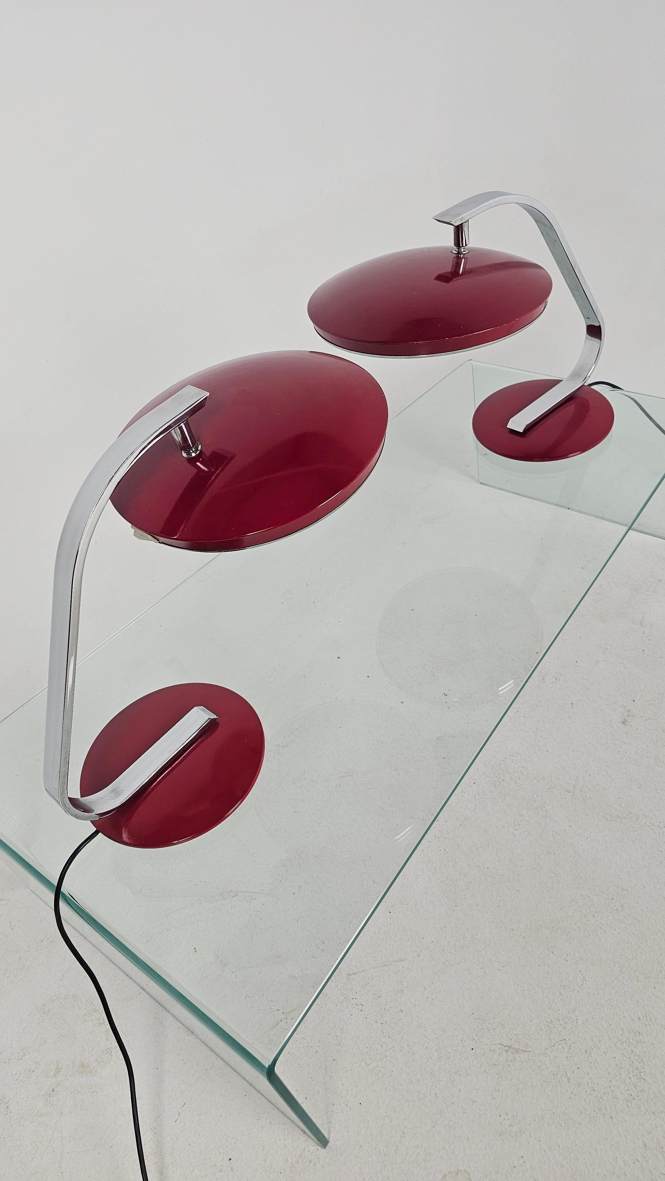 Paire de lampes de table vintage Fase en vente 1