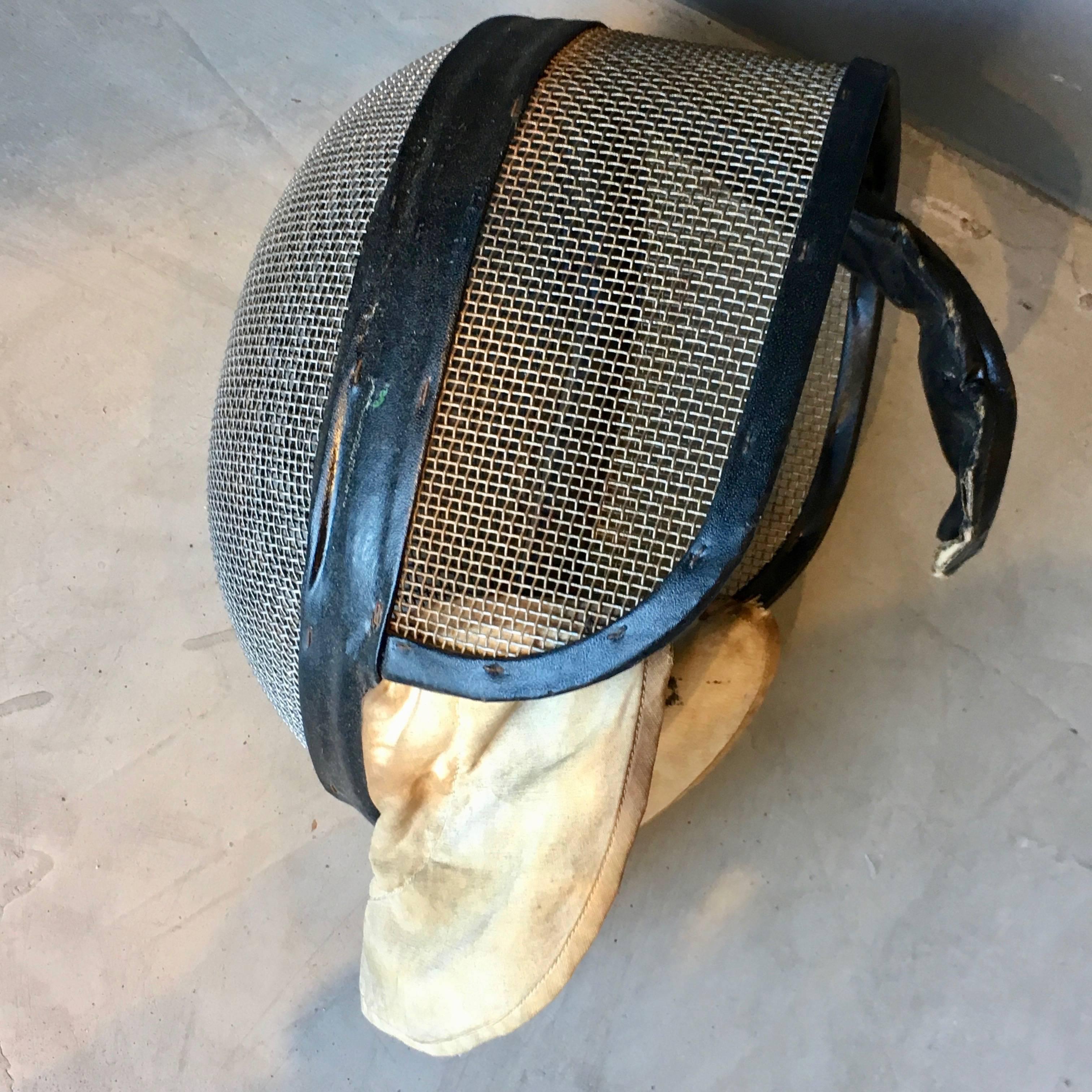 antique fencing mask