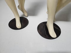 Pair of vintage fiberglass child mannequin figures, circa 1950s
