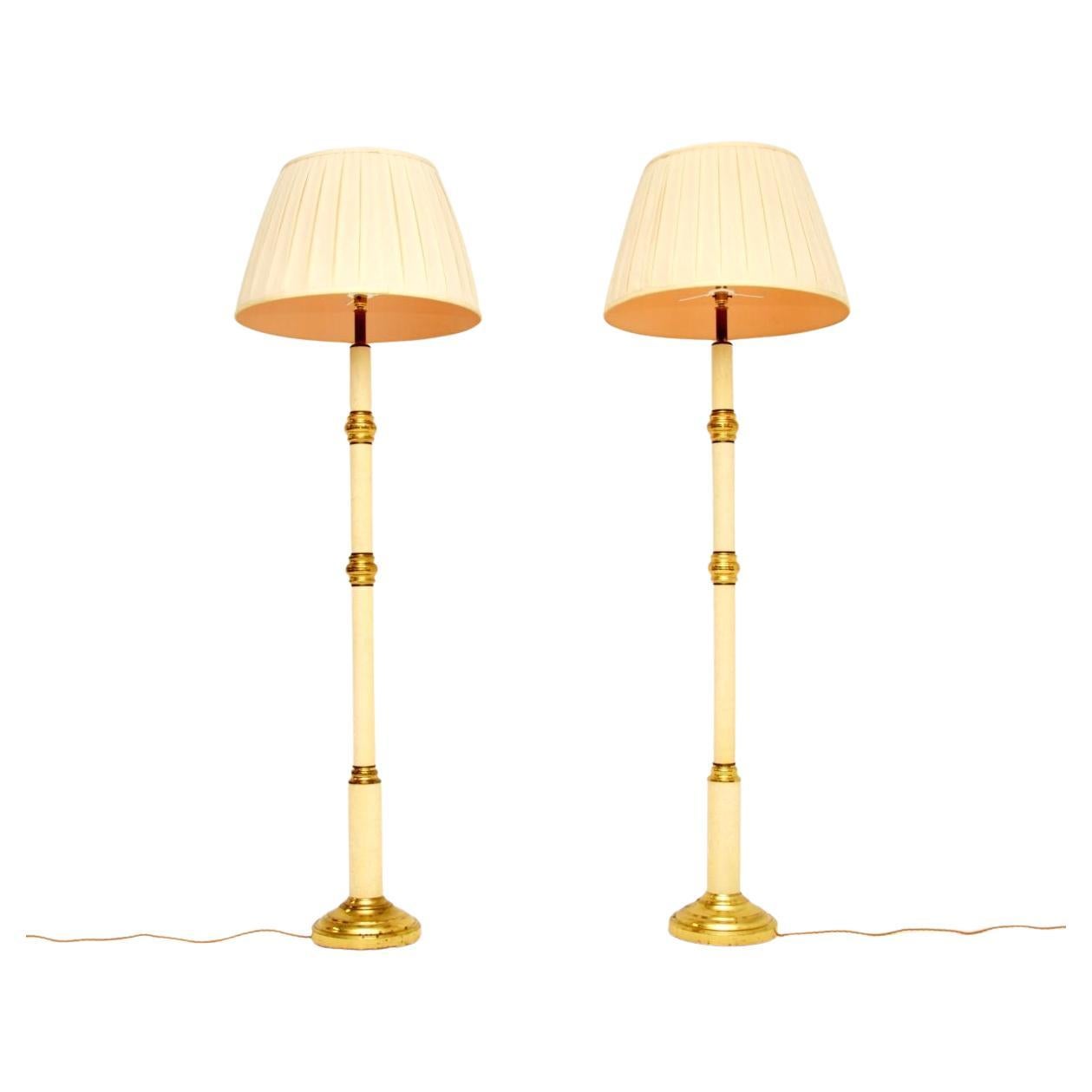 Paire de lampadaires vintage par Clive Rowland