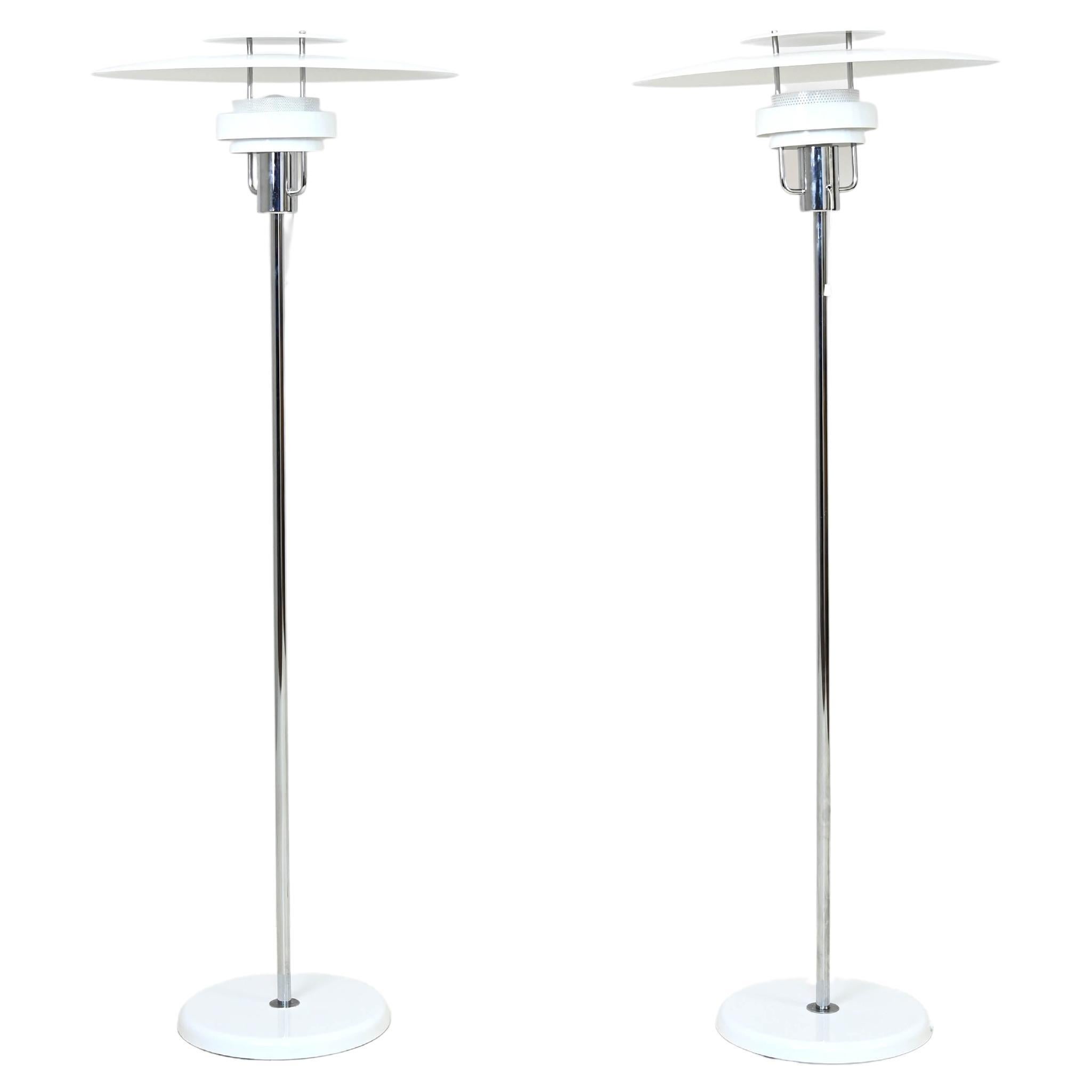 Pair of Vintage Floor Lamps by Designer Olle Andersson For Sale