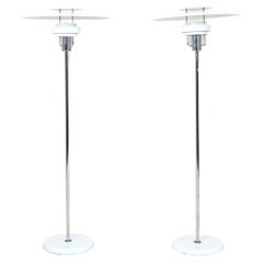 Pair of Retro Floor Lamps by Designer Olle Andersson