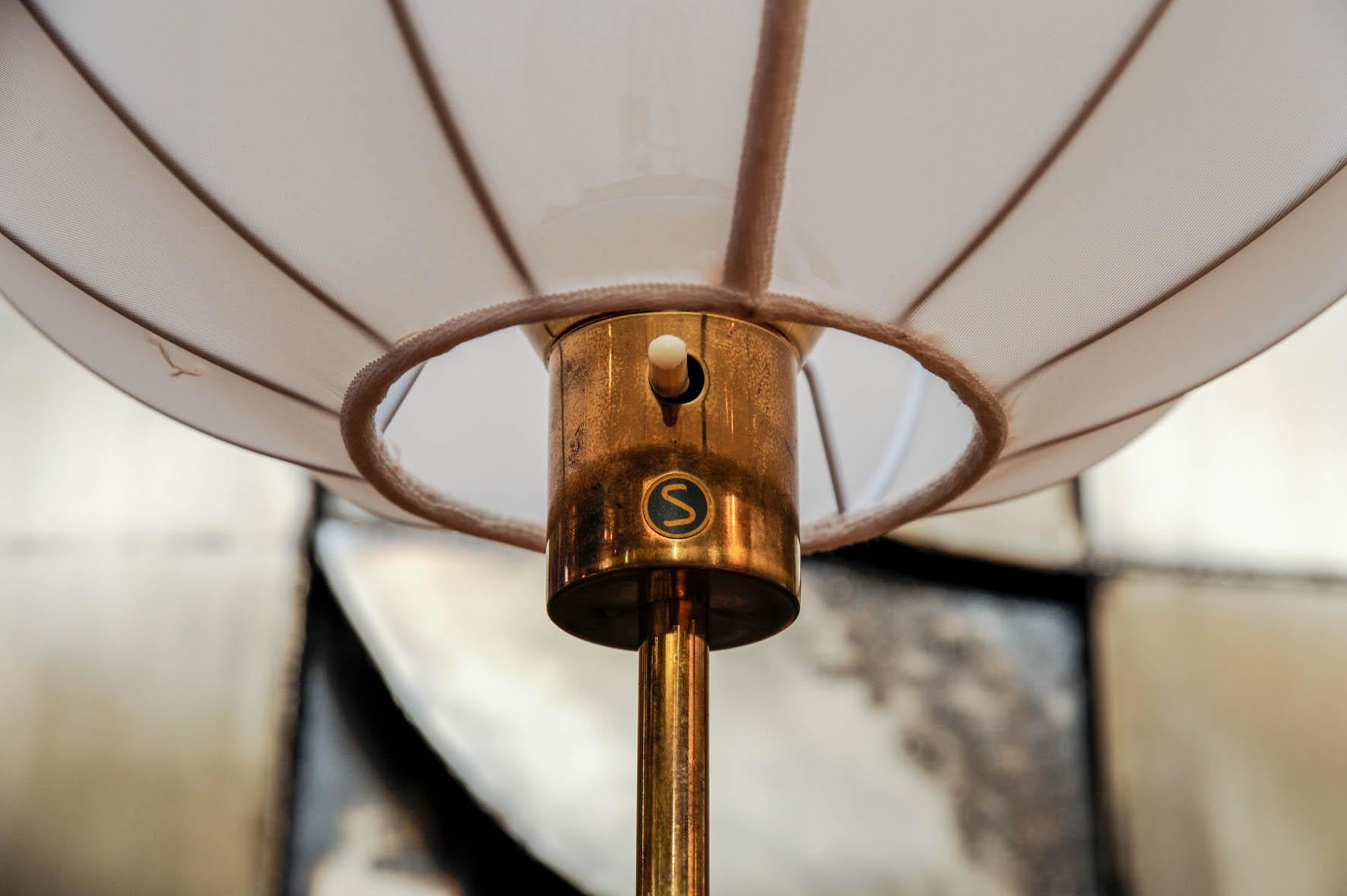 Brass Pair of Vintage Floor Lamps by Bergboms