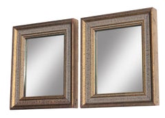 Tiny Vintage Florentine Mirrors; a pair