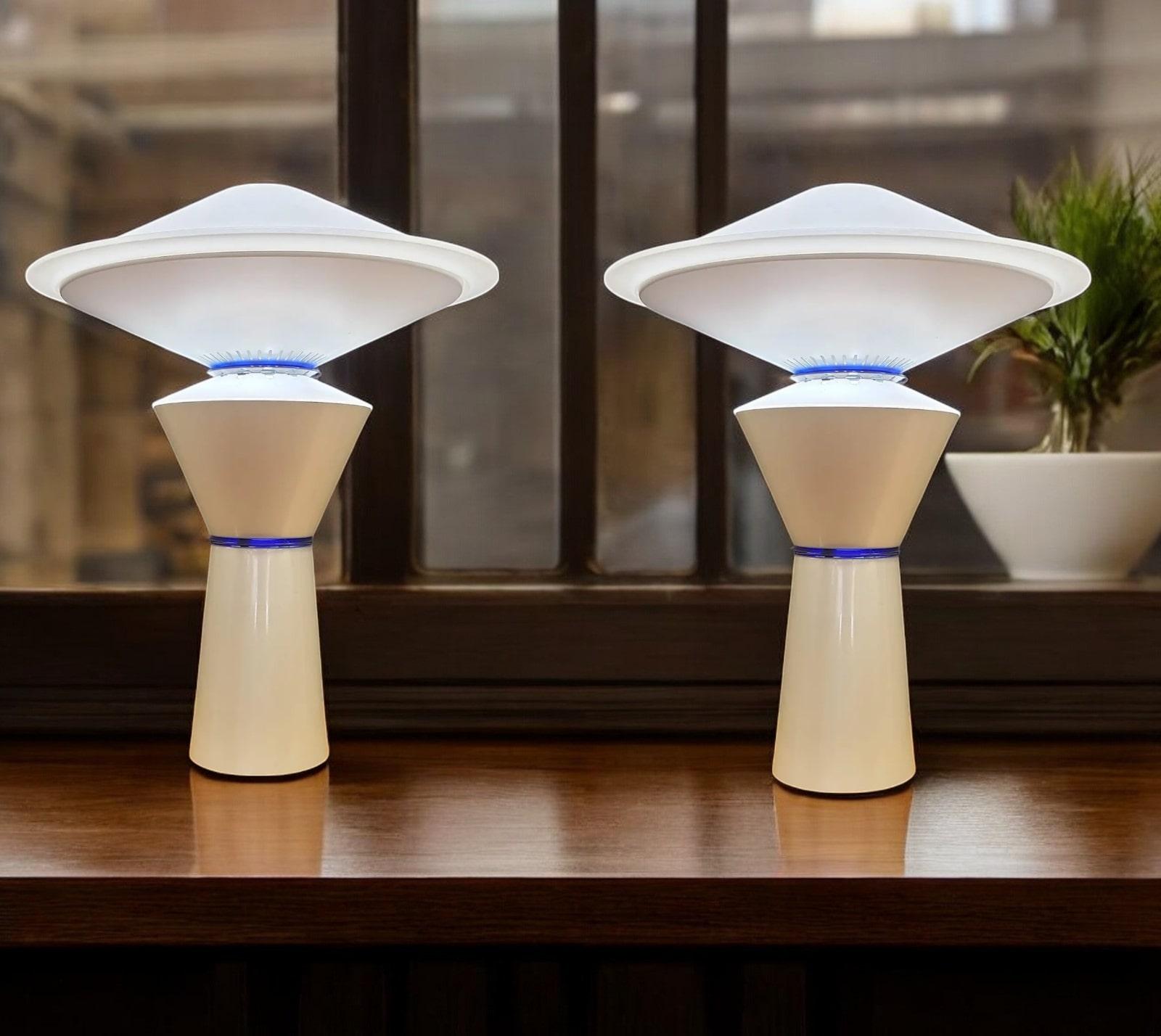 Italian Pair of Post-Modern Table Lamps Designed by Pier Giuseppe Ramella For Sale