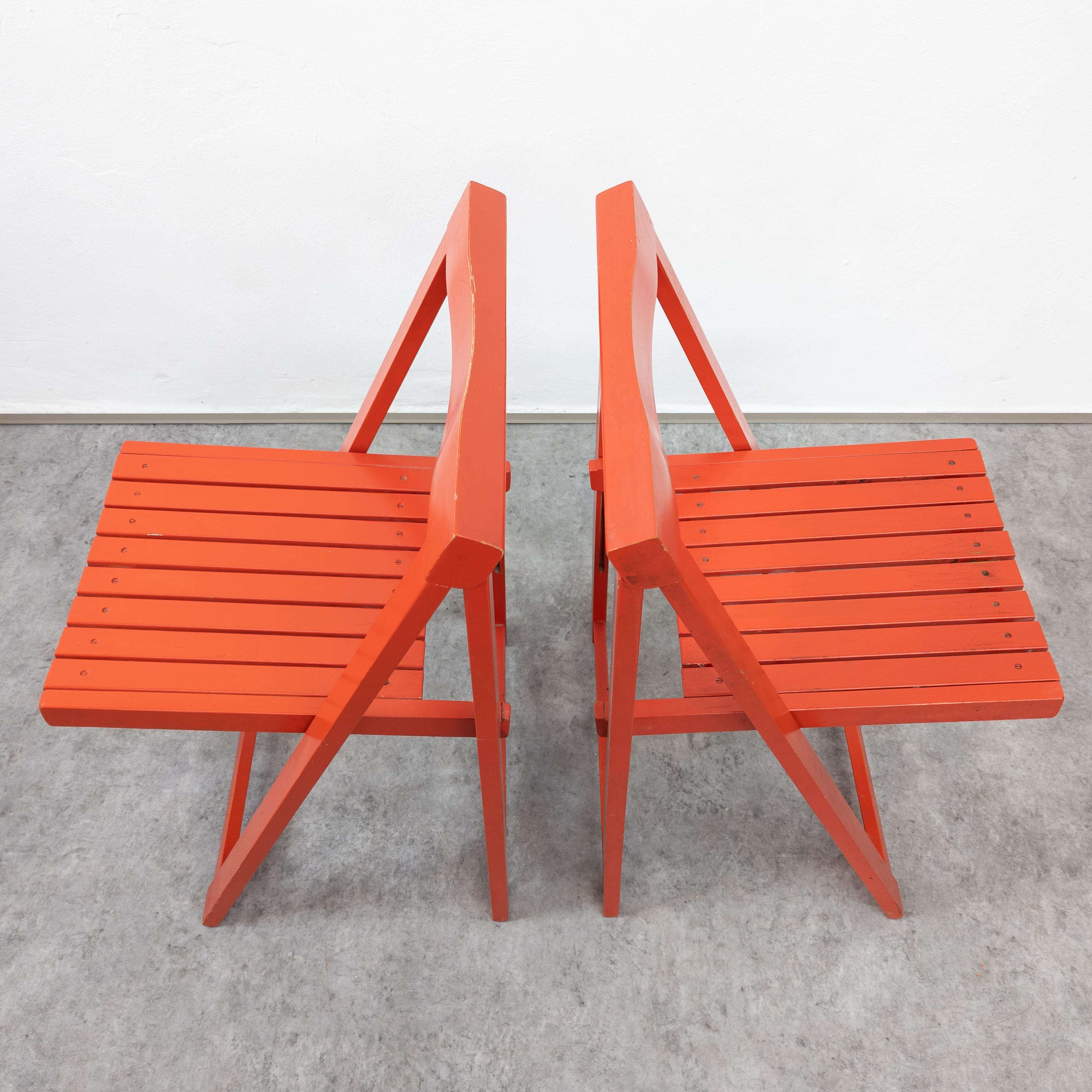 Ein Paar klappbare Vintage-Stühle von Aldo Jacober für Alberto Bazzani im Angebot 3