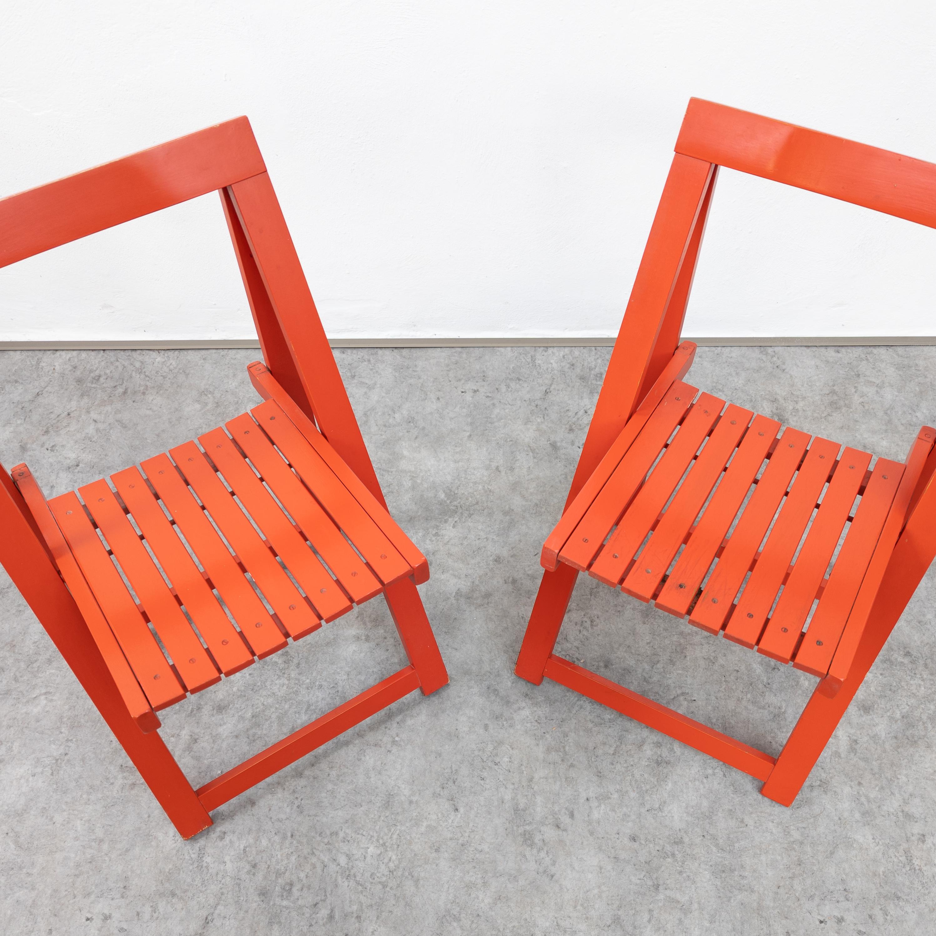Ein Paar klappbare Vintage-Stühle von Aldo Jacober für Alberto Bazzani im Angebot 2