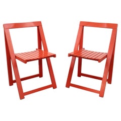 Paire de chaises pliantes vintage d'Aldo Jacober pour Alberto Bazzani