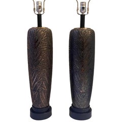 Pair of Vintage Foliage Table Lamps