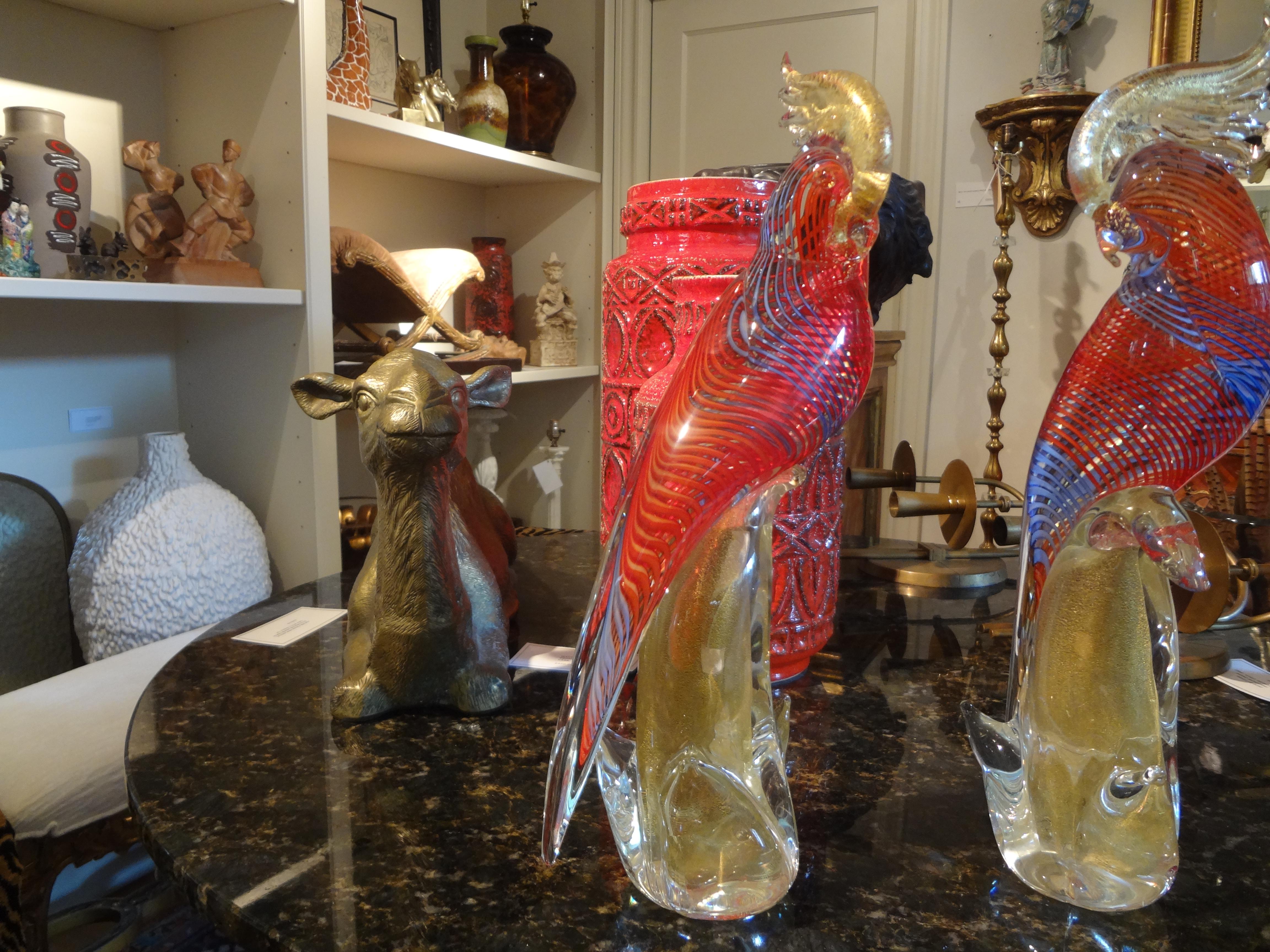 vintage murano glass parrot