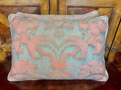 Pair of Vintage Fortuny Glicine Patterned Textile Pillows