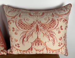 Pair of Decorative Pillows by Mariano Fortuny, Cotton and Linen, Italy