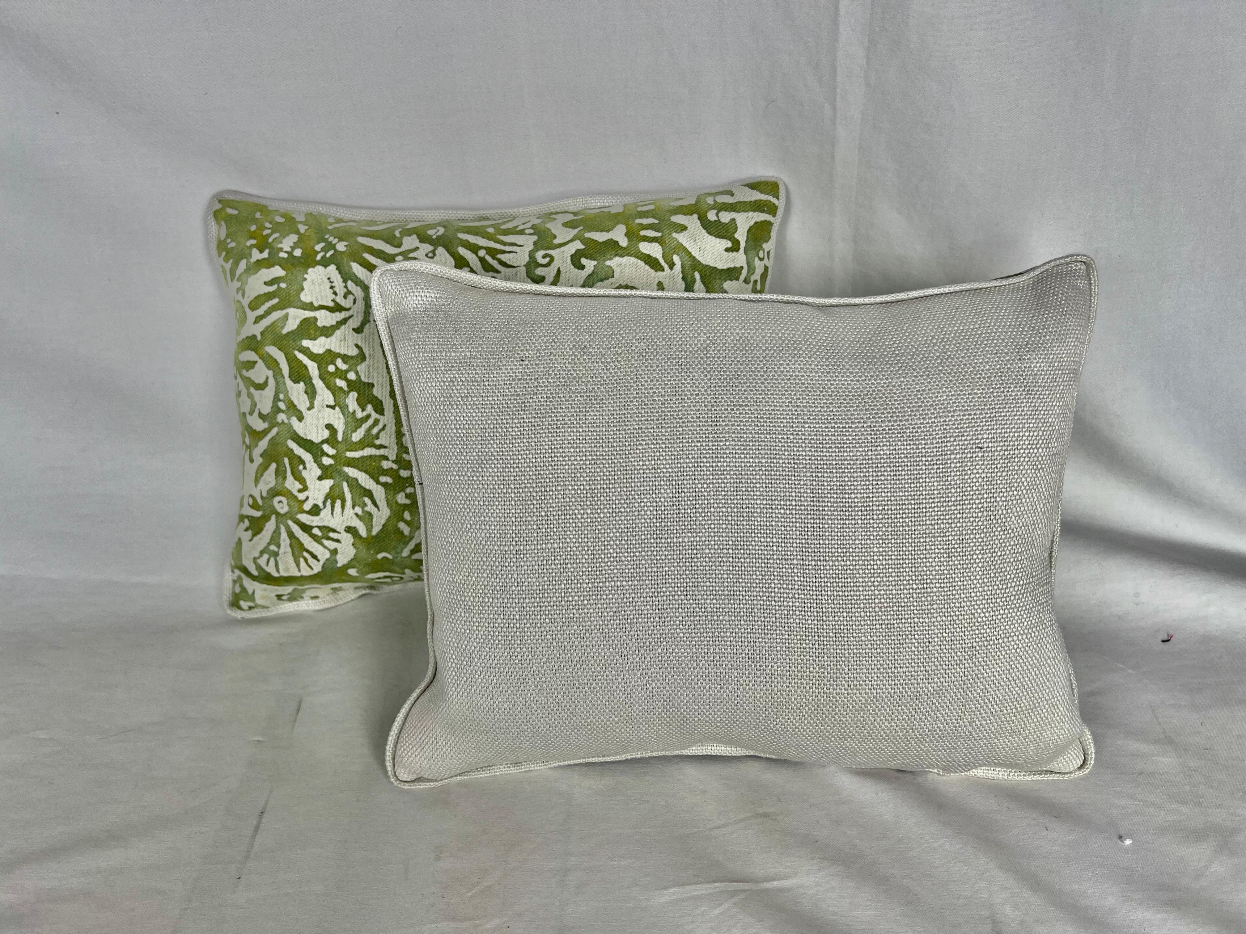 Contemporary Pair of Vintage Fortuny Textile Pillows 