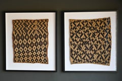 Pair of Vintage Framed Kuba Cloth Wall Decor