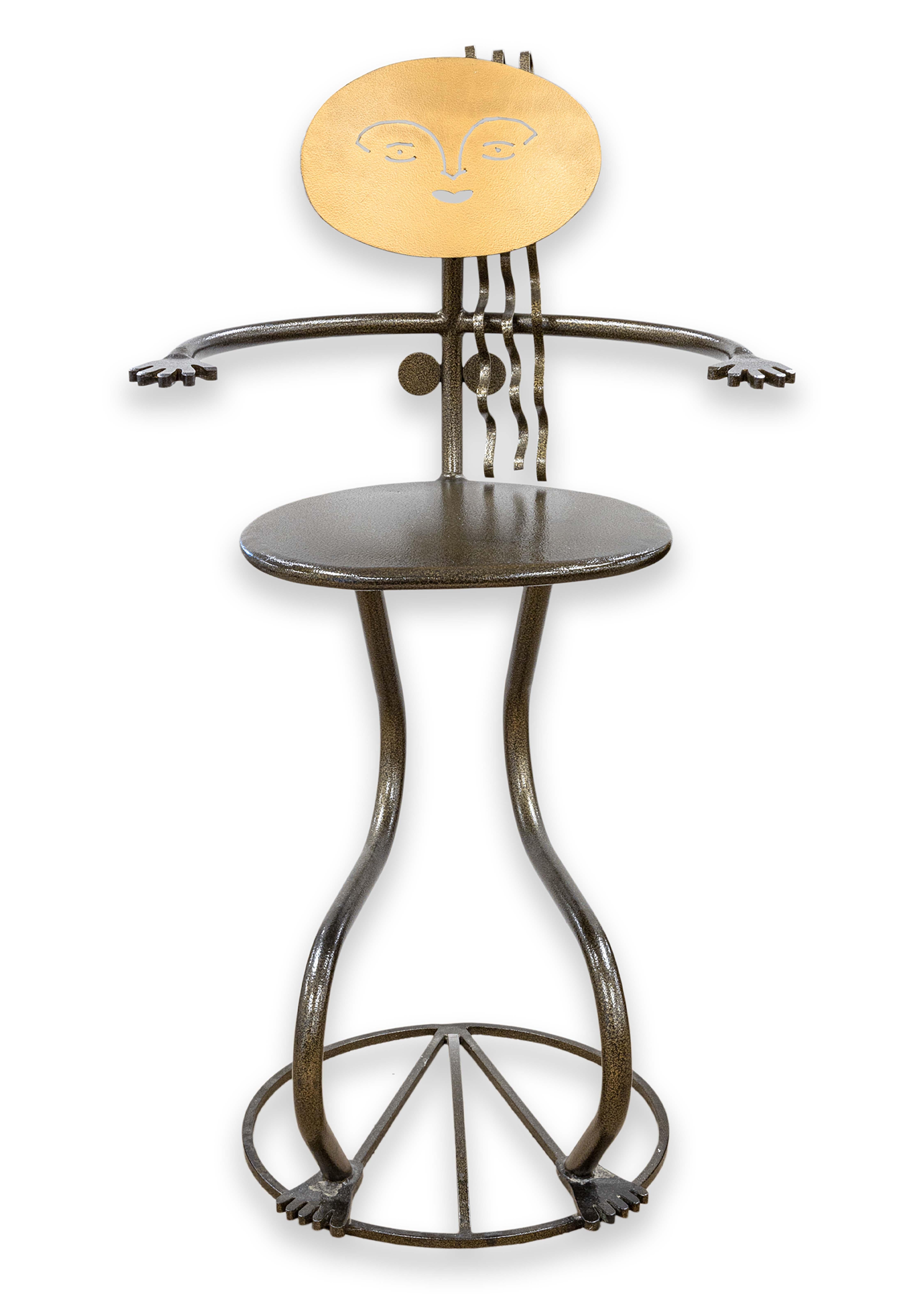 Pair of Vintage Fred Garbotz Rockledge Design Studios He She Bistro Barstools For Sale 11