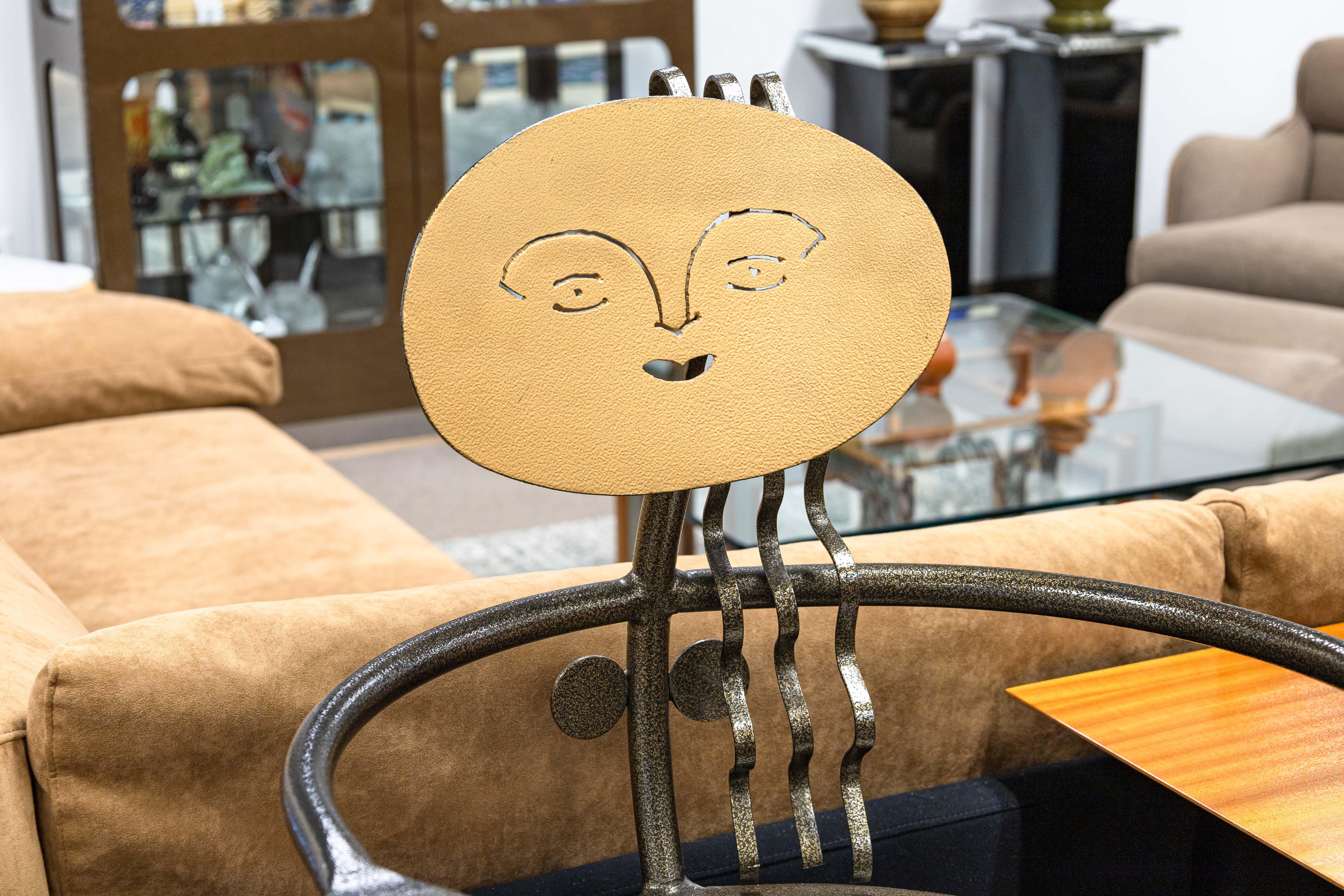 Unknown Pair of Vintage Fred Garbotz Rockledge Design Studios He She Bistro Barstools For Sale
