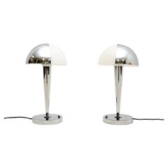 Pair of Vintage French Art Deco Model 509 Lamps by Jean Perzel