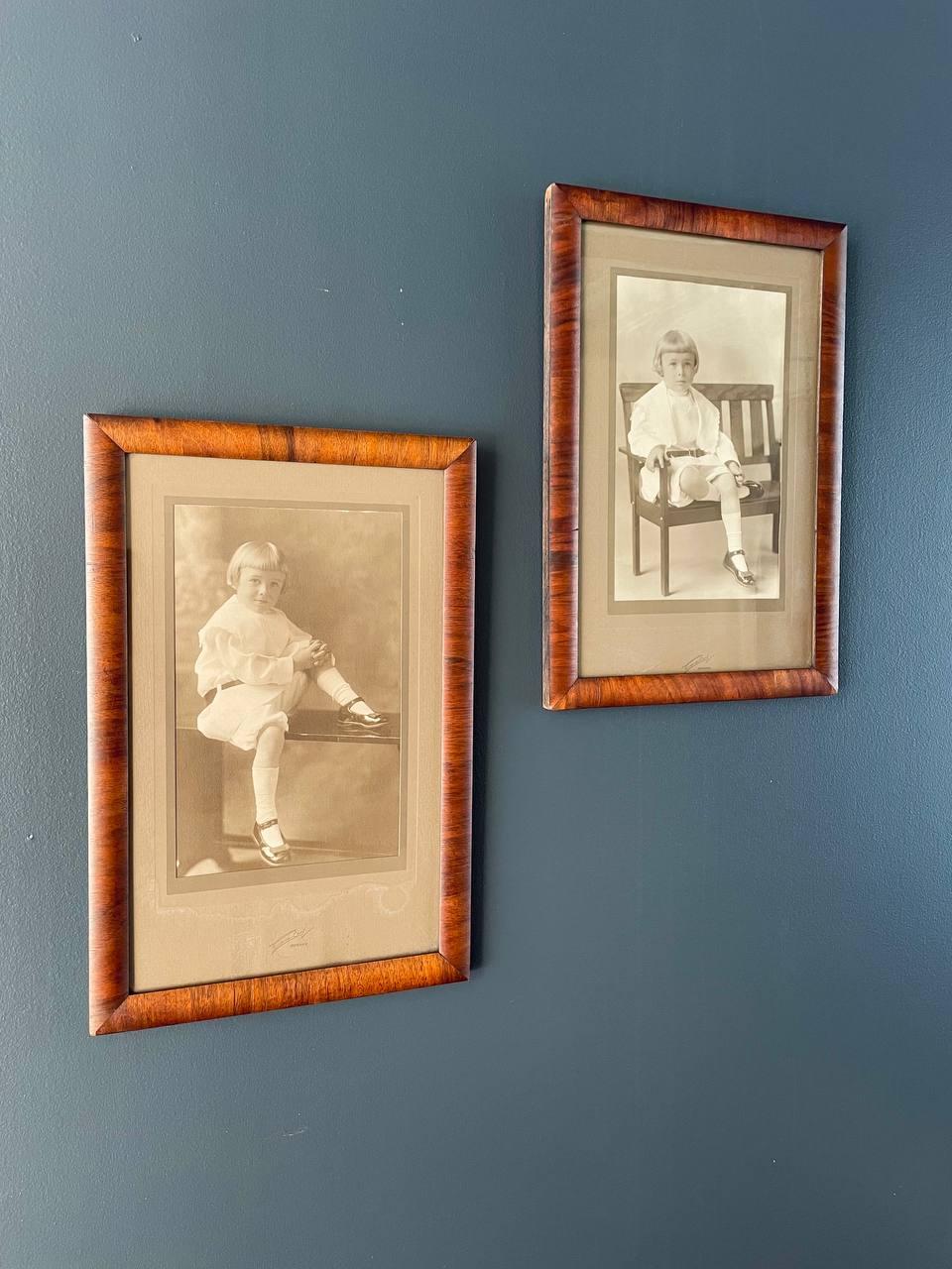 Americano Coppia di cornici francesi d'epoca in Wood Art Déco in vendita