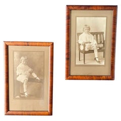 Coppia di cornici francesi d'epoca in Wood Art Déco