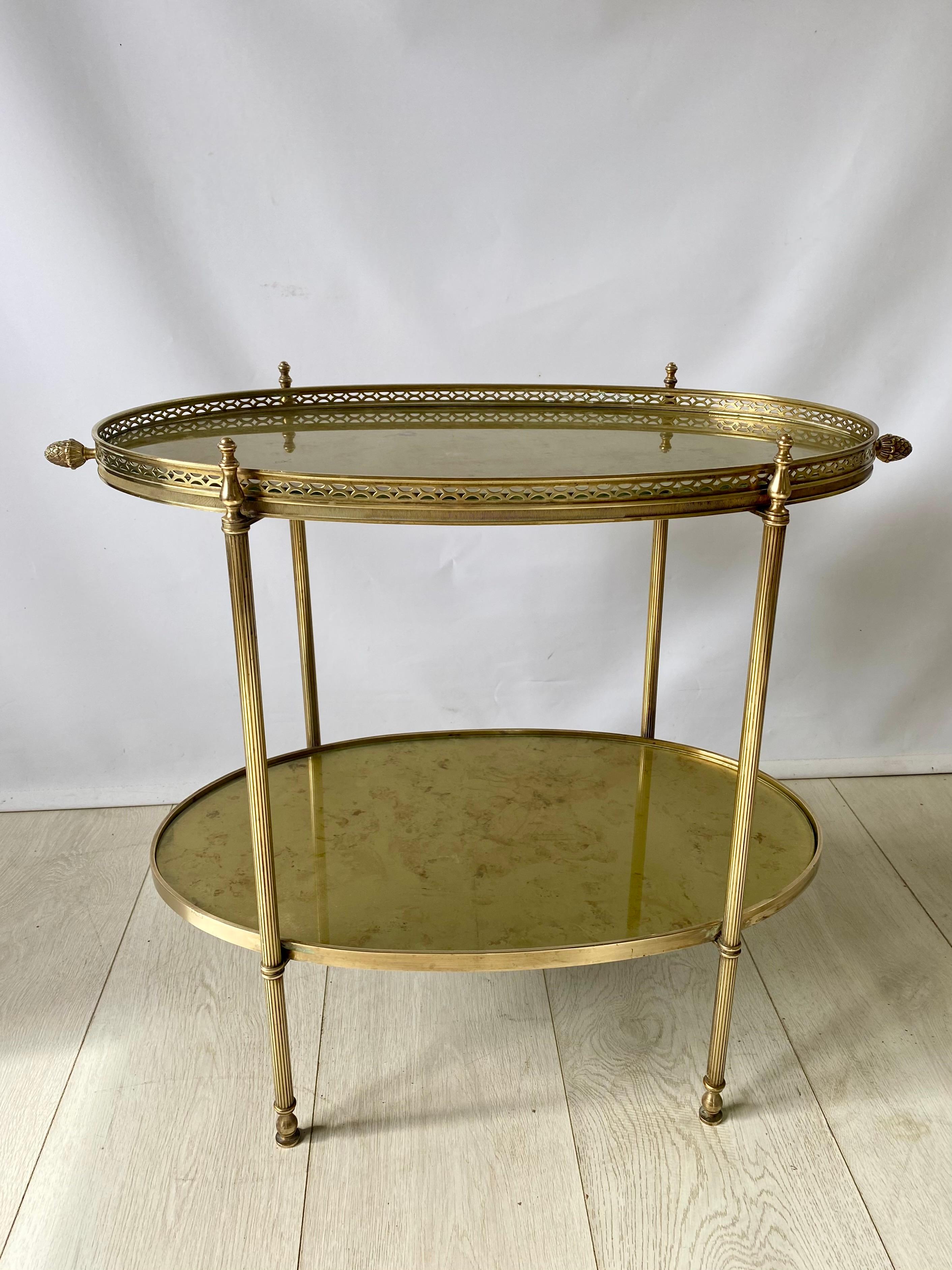 Pair of Vintage French Brass Side Tables 6