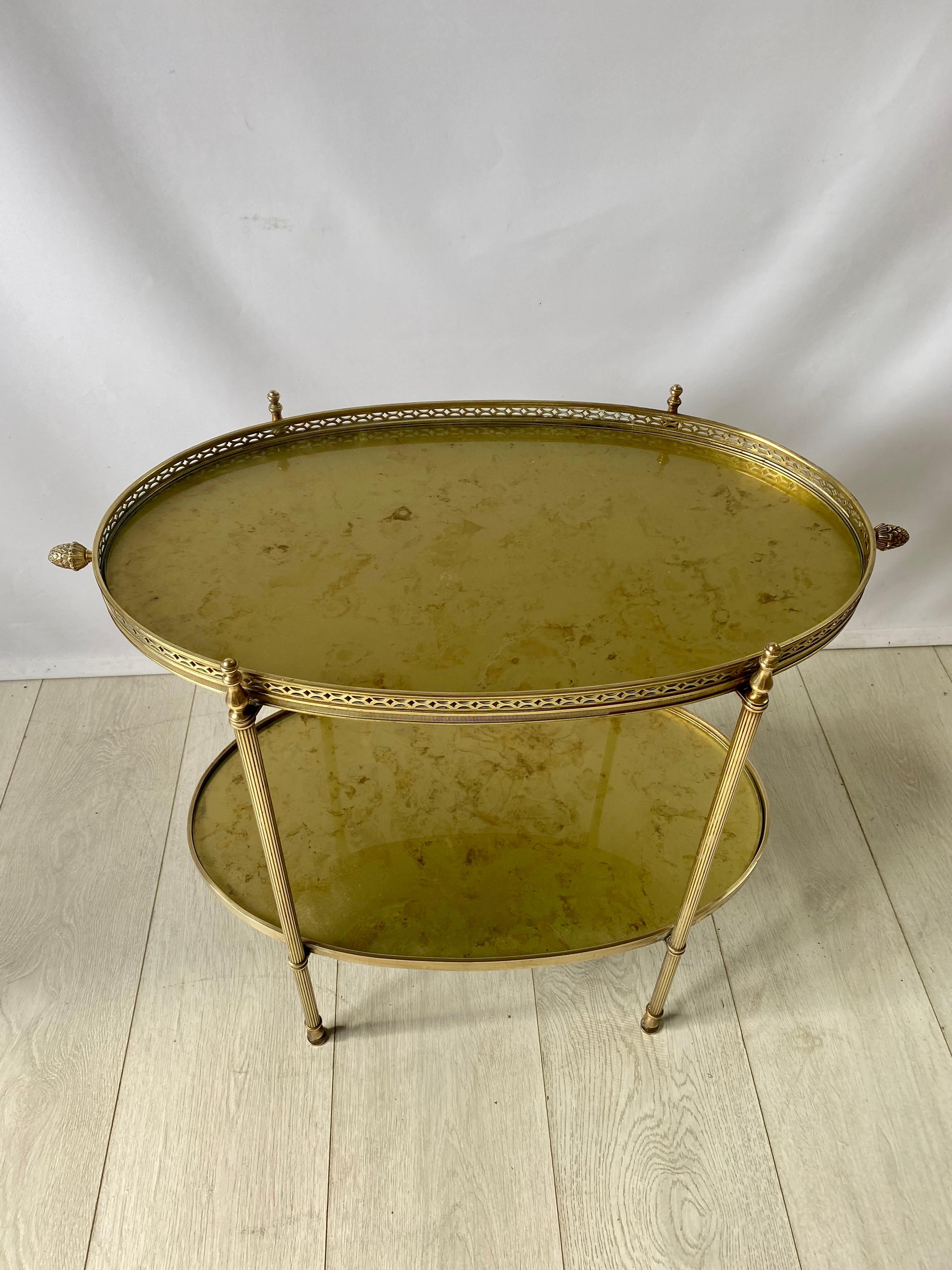 Pair of Vintage French Brass Side Tables 8
