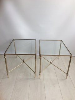 Pair of Vintage French Brass Side Tables