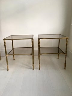 Pair of Vintage French Brass Side Tables