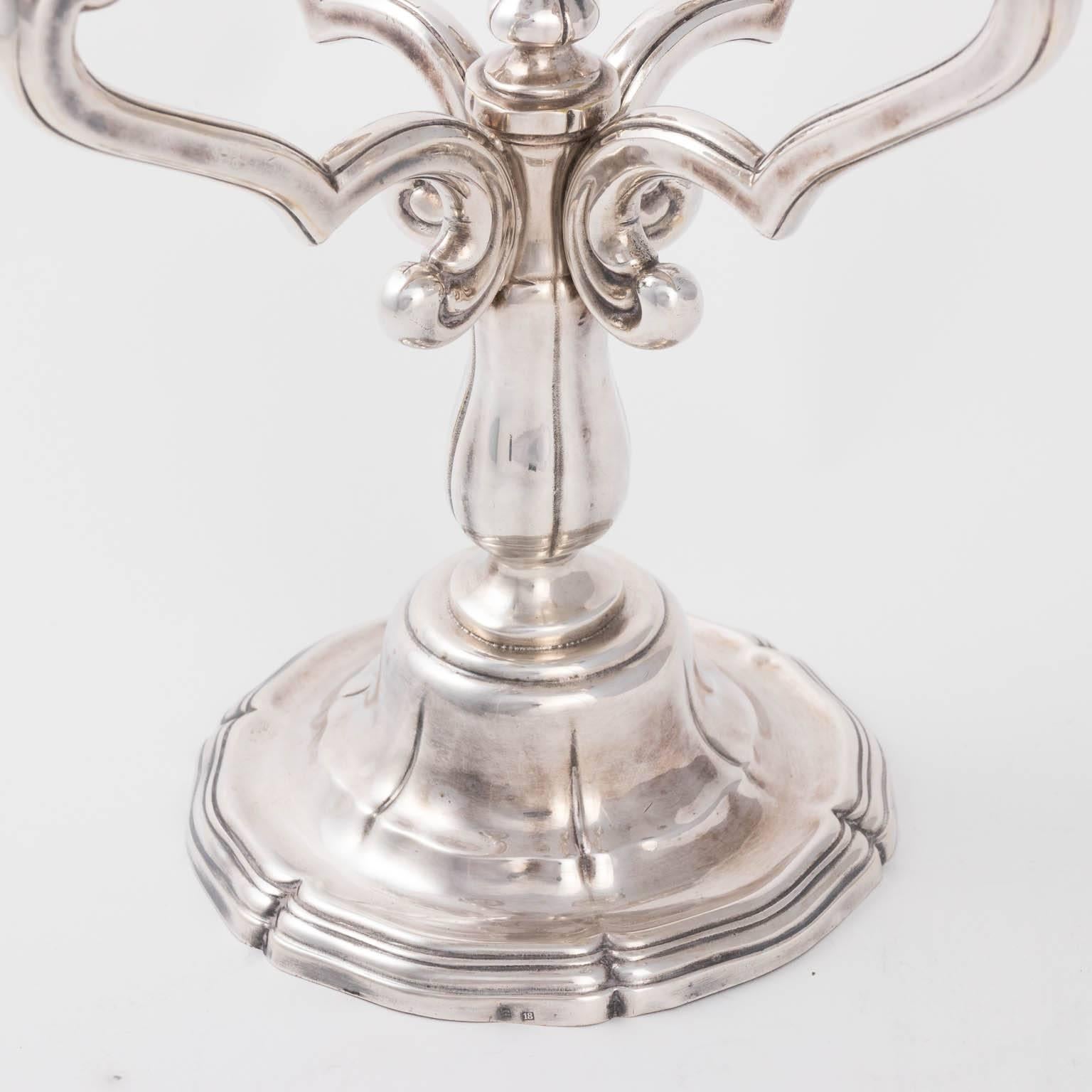 Pair of Vintage French Candelabra In Good Condition In Stamford, CT