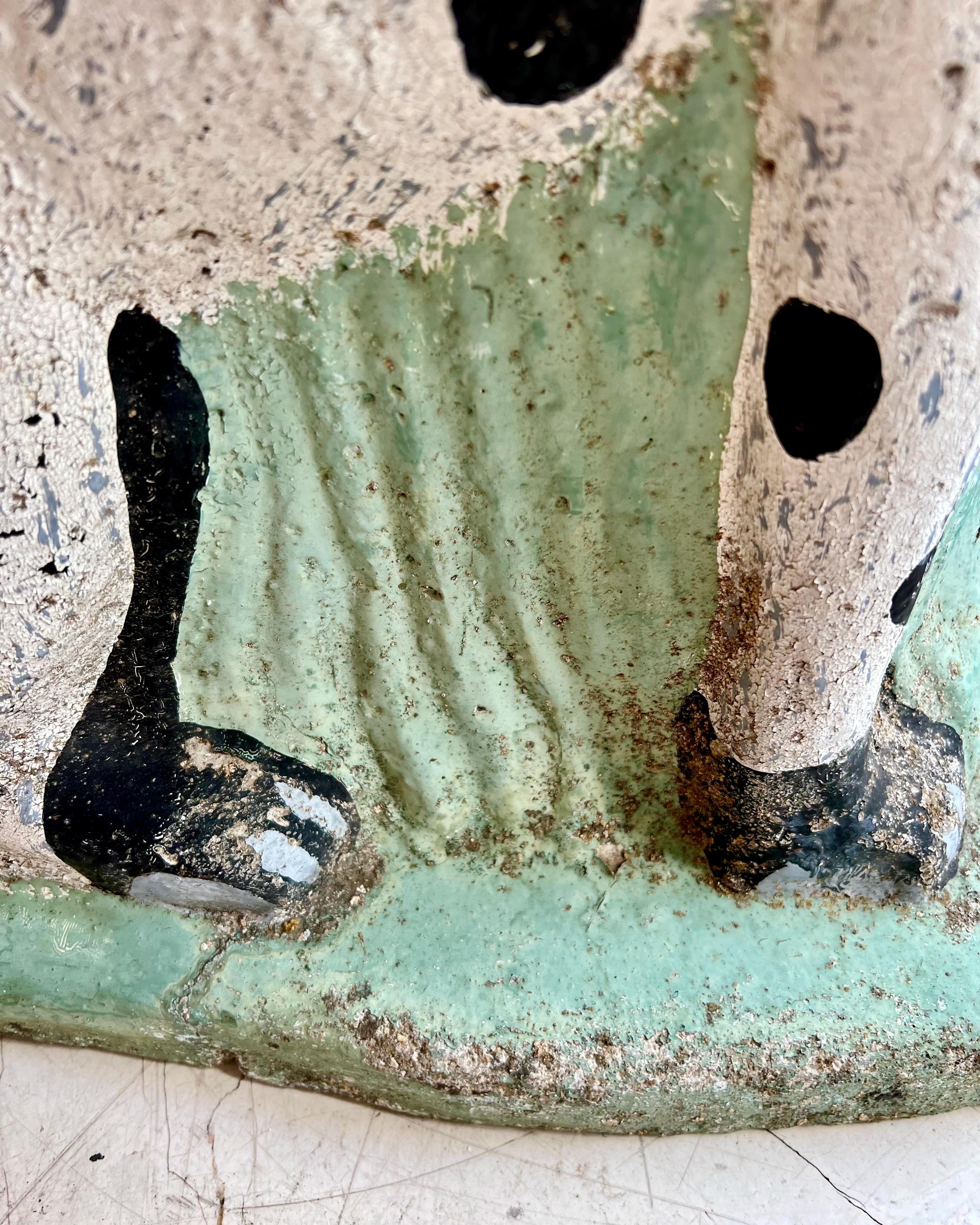 Pair of Vintage French Concrete Garden Dalmatian Dog Statues 3