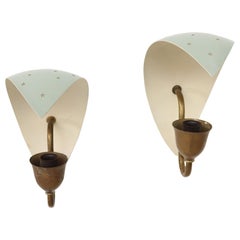 Pair of Vintage French Crescent Moon Wall Sconces