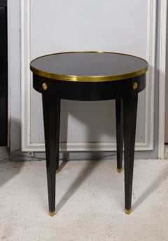 Pair of Vintage French Ebonized Bouillote Tables